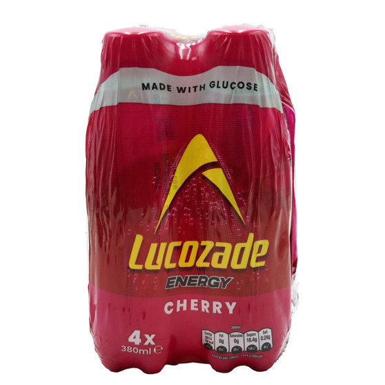 Lucozade Energy Cherry 380ml 4 Pack