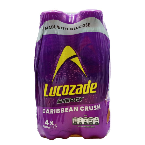 Lucozade Energy Caribbean Crush 380ml 4 Pack