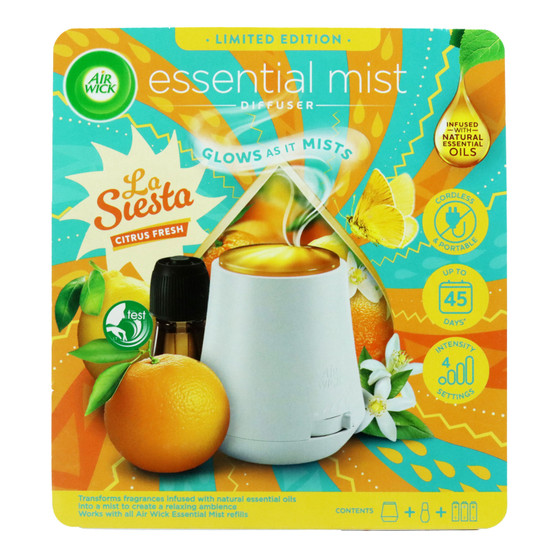 Airwick Essential Mist Diffuser Kit La Siesta 20ml