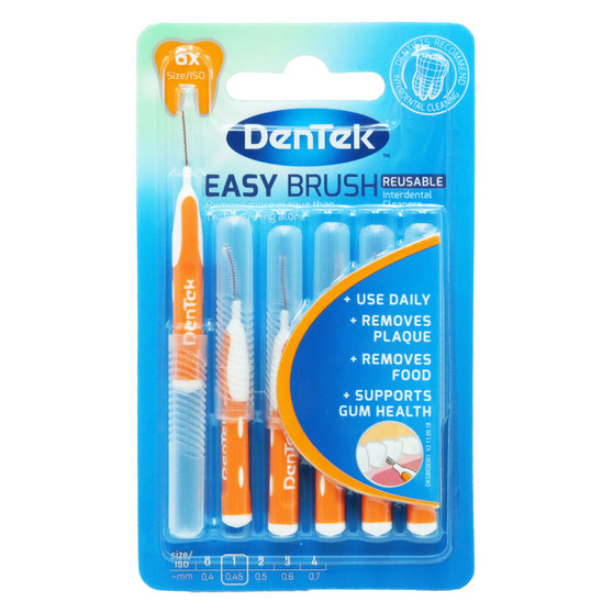 Dentek Interdental Brushes 0.45mm 6 Pack