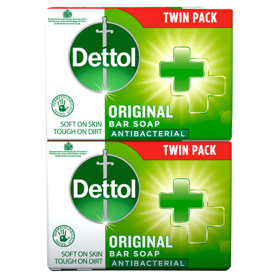 Dettol Antibac Soap Bar Original Twin 100g