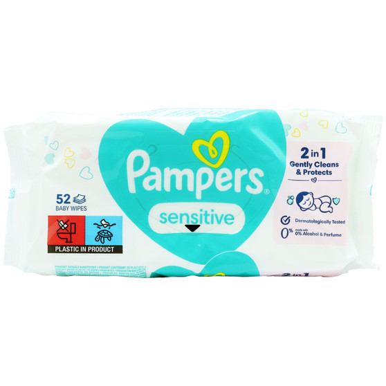 Pampers Baby Wipes Sensitive 52 Pack