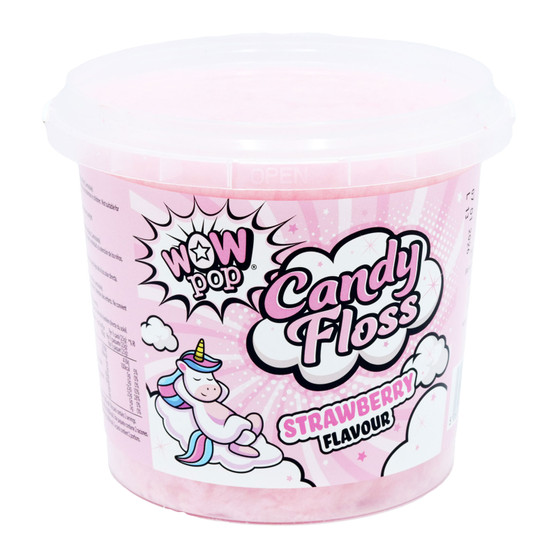 Wowpop Candy Floss Strawberry Tub 50g