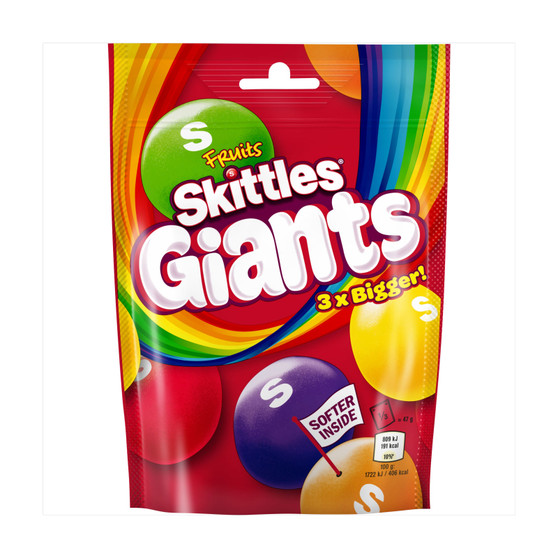 Skittles Pouch Fruit Giants 132g