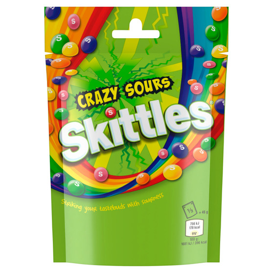 Skittles Pouch Crazy Sours 136g