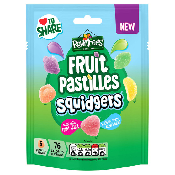 Rowntrees Fruit Pastilles Squidgers Pouch 120g
