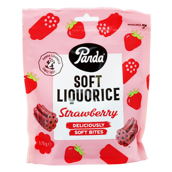 Panda Soft Liquorice Strawberry 170g