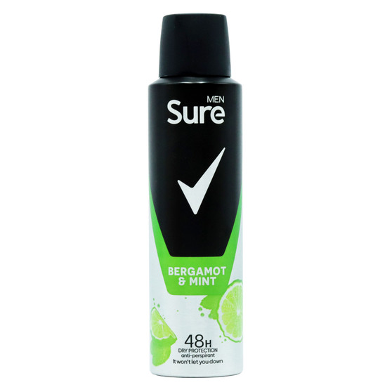 Sure Antiperspirant Men Bergamot & Mint 150ml