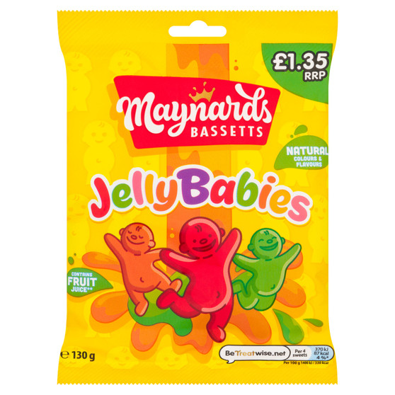 Maynards Bassetts Jelly Babies Sweets Bag  165g