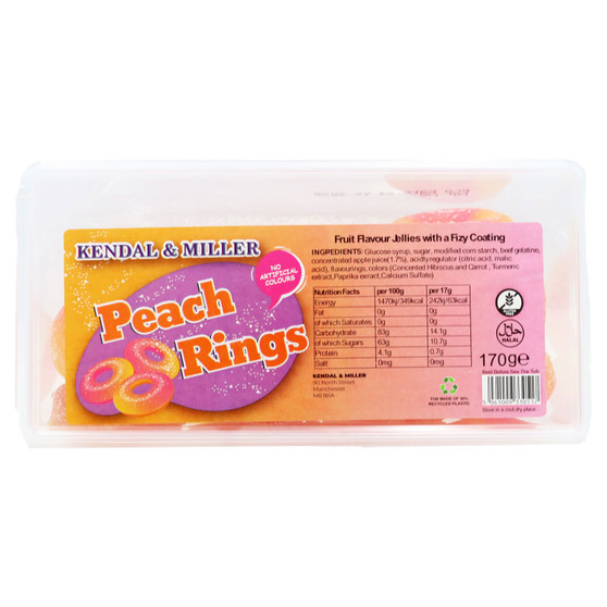 Kendal & Miller Peach Rings 170g
