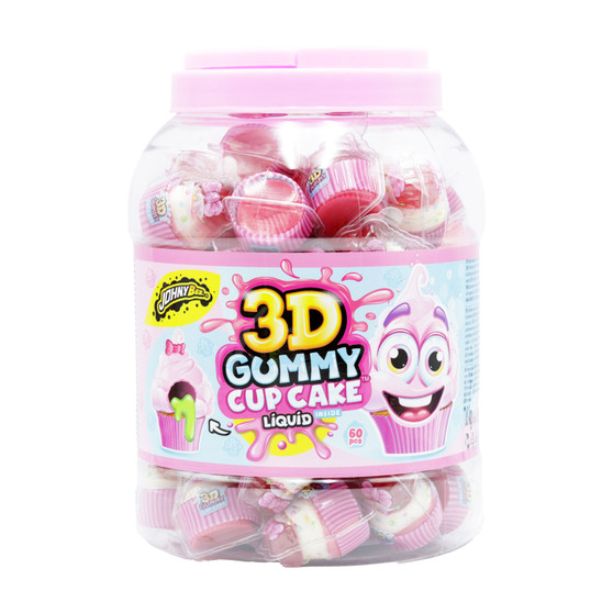 Johny B 3D  Gummy Cupcake 60 Pack
