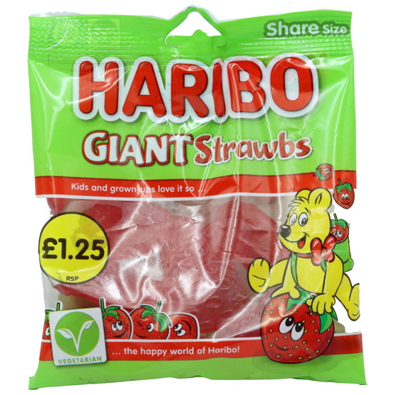 Haribo Giant Strawbs 140g