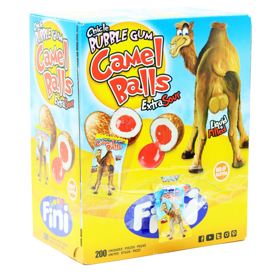 Fini Camels Balls Bubble Gum Display 200 Pack