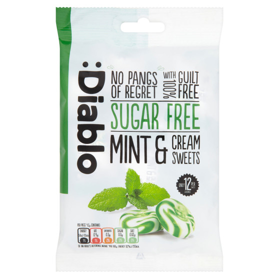 Diablo Sugar Free Sweets Mint & Cream 75g