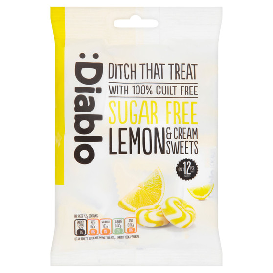 Diablo Sugar Free Sweets Lemon & Cream 75g