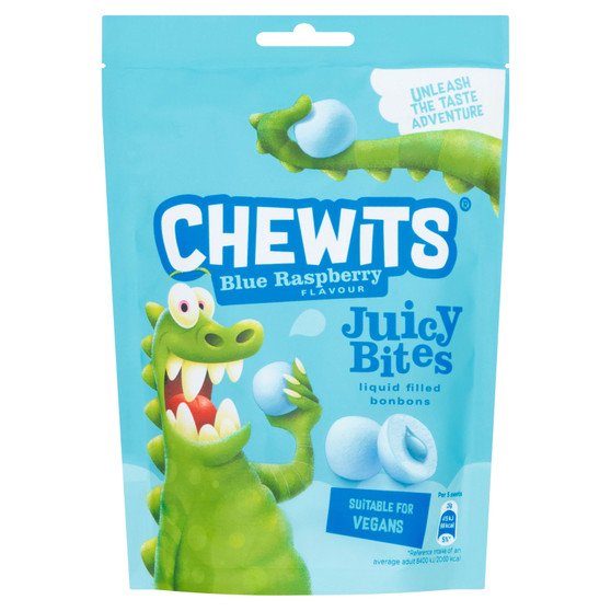 Chewits Juicy Bites Pouch Blue Raspberry 115g