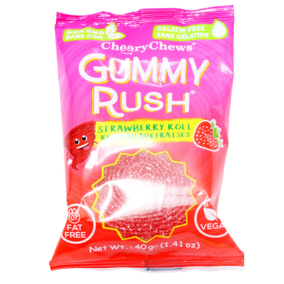 Cheery Gummy Rush Strawberry Roll 40g