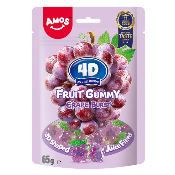 Amos 4d Fruit Grape Burst Gummy 65g