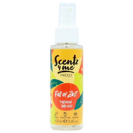 Yardley Body Mist Scentz4me Full Of Zest 100ml