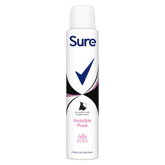 Sure Women Antiperspirant Invisible Pure 200ml