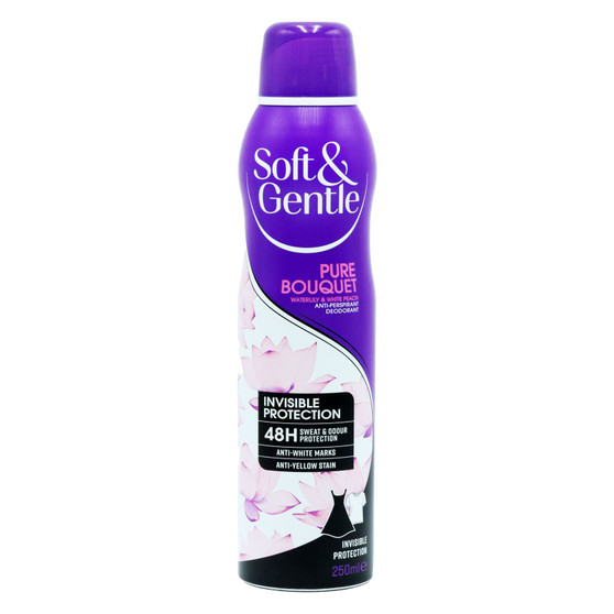 Soft & Gentle Antiperspirant Deodorant Pure Bouquet Invisible 250ml