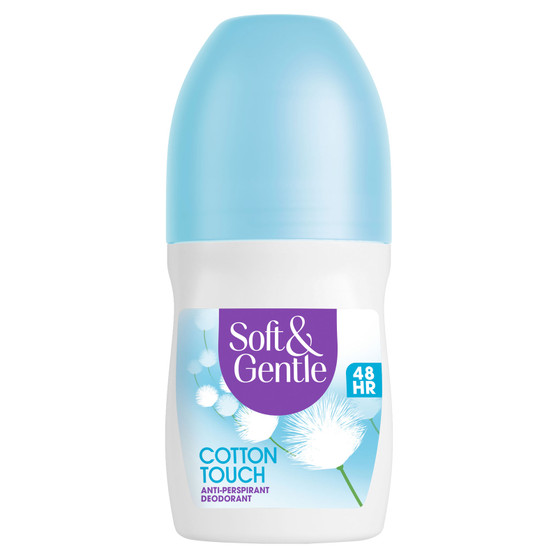 Soft & Gentle Roll On Deodorant Cotton Touch 50ml