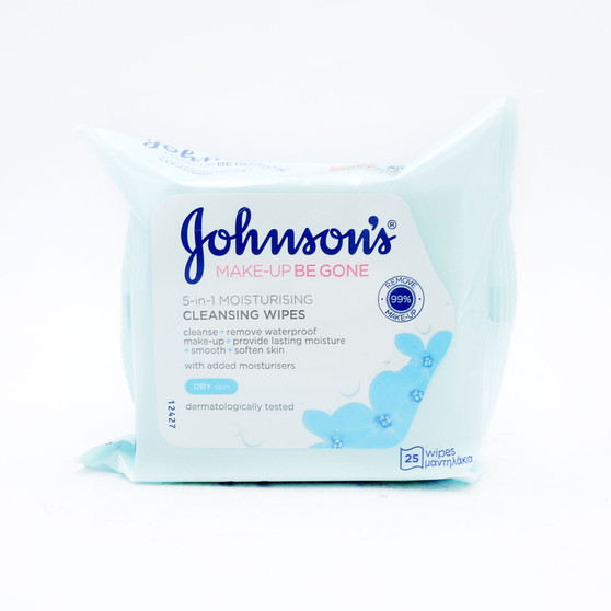 Johnson Make Up Be Gone Wipes Moisturising 25 Pack