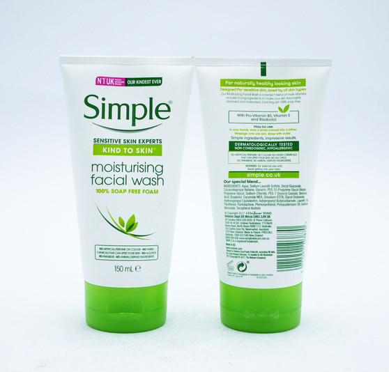 Simple Moisturising Foam Facial Wash 150ml