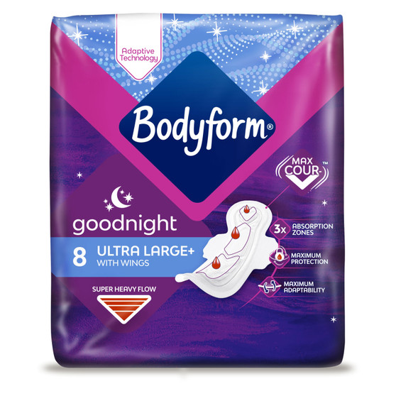 Bodyform Goodnight Ultra Large Wings 8 Pack