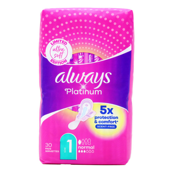 Always Platinum Towel Normal Wings 30 Pack