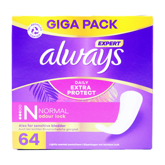 Always Panty Liners Normal Daily 64 Pack