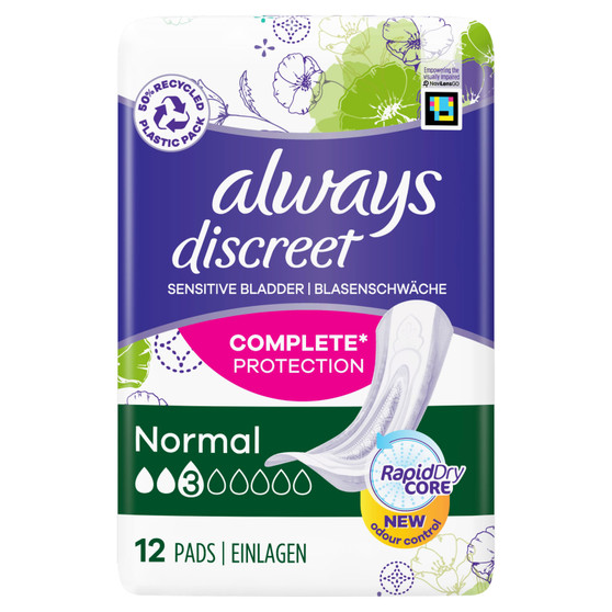 Always Discreet Pads Normal 12 Pack
