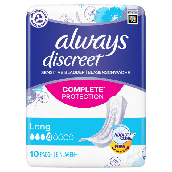 Always Discreet Pads Long 10 Pack