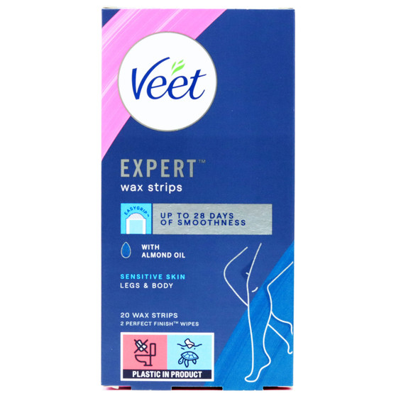 Veet Expert Sensitive Leg Wax Strips 20 Pack
