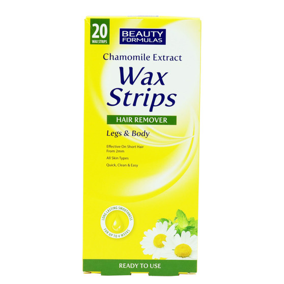 Beauty Formulas Wax Strips Legs & Body Chamomile 20 Pack