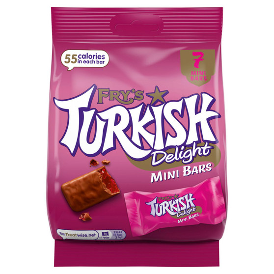 Fry's Turkish Delight Mini Chocolate Bar Bag 105g