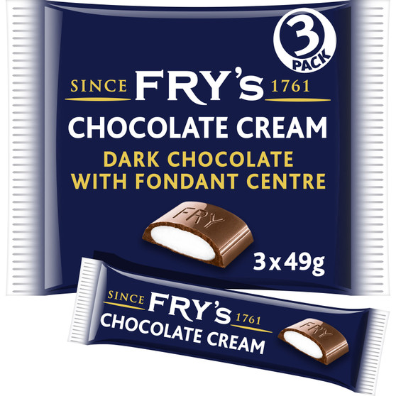 Fry's Chocolate Cream Chocolate Bar Multipack 147g  3 Pack
