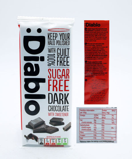 Diablo Sugar Free Dark Chocolate 85g