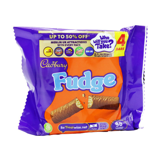 Cadbury Fudge Bar 88g 4 Pack