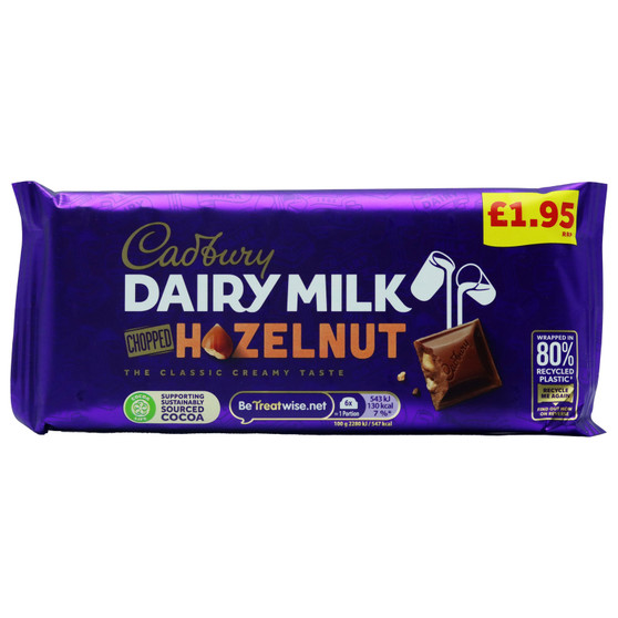 Cadbury Dairy Milk Chopped Hazelnut 95g
