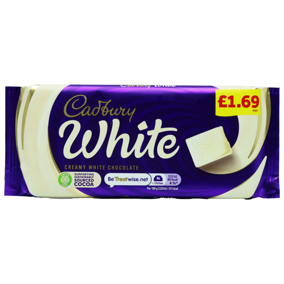 Cadbury Creamy White Choco Bar 90g