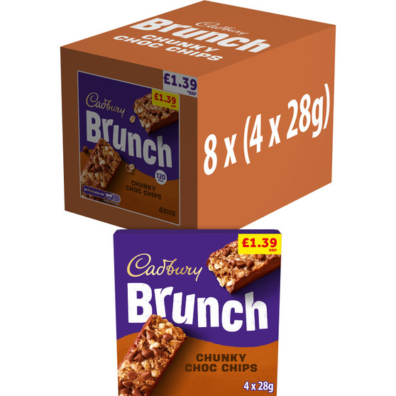 Cadbury Brunch Bar Choc Chip 112g 4 Pack