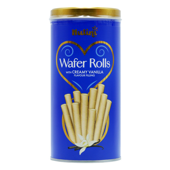 Nutini Wafer Rolls Vanilla Tin 300g