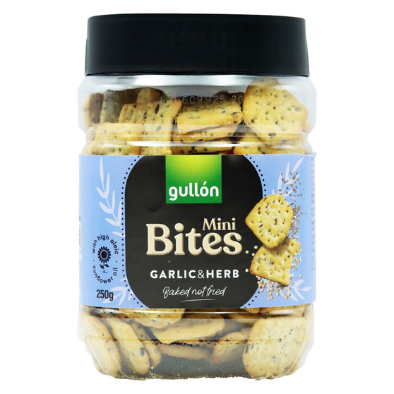 Gullon Mini Bites Garlic & Herb 250g