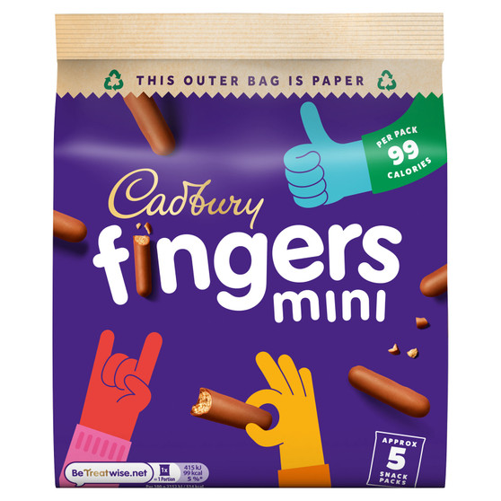Cadbury Mini Fingers 114g 5 Pack