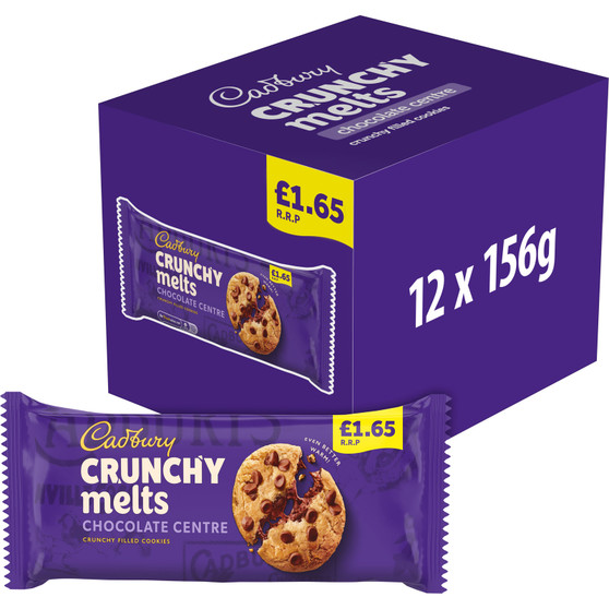 Cadbury Crunchy Melts Choc Biscuit 156g