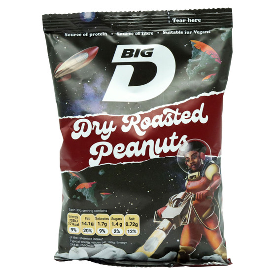 Big D Dry Roast Peanuts 200g