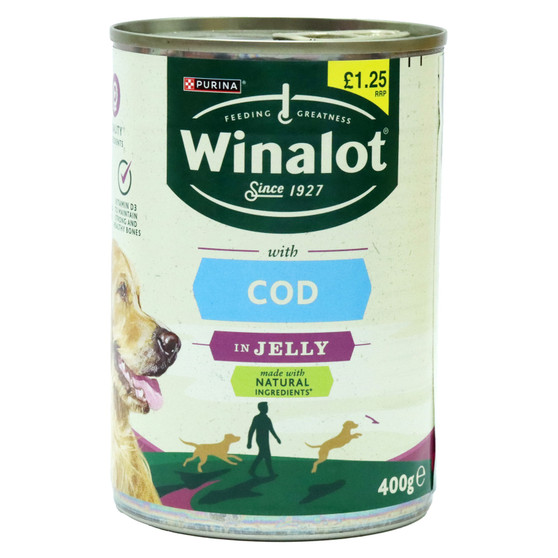 Winalot Dog Can Class Cod In Jelly 400g