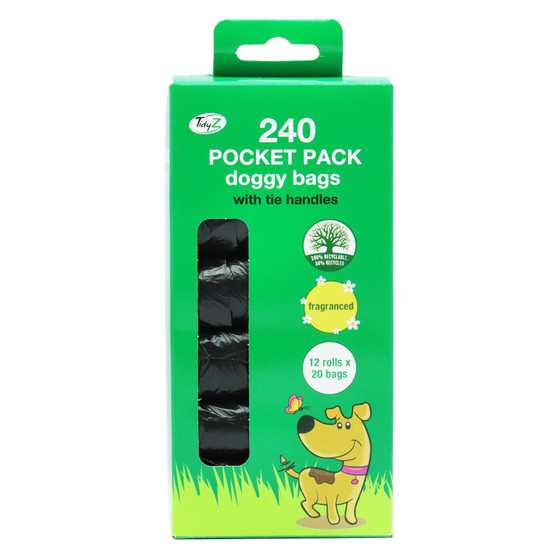 Tidyz Doggy Bag Pocket Pack Rolls  240 Pack