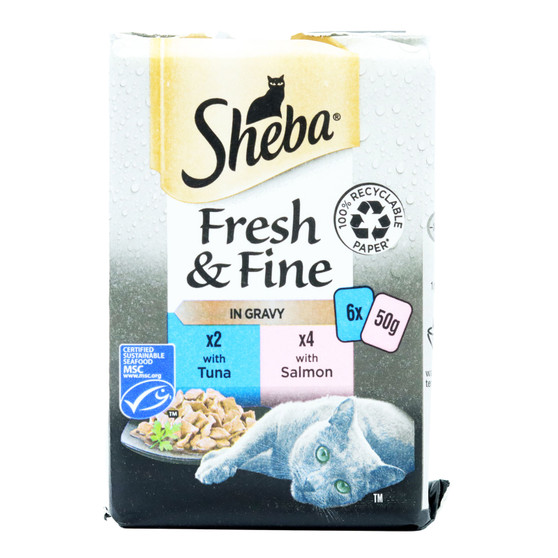 Sheba Fresh & Fine Fish Gravy 50g 6 Pack